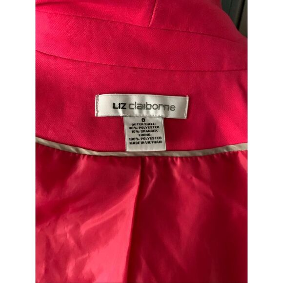 Liz Claiborne pink blazer jacket work attire office wear size 8 - Picture 5 of 7